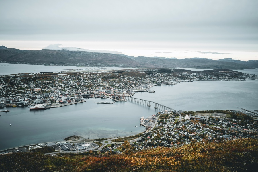 Bilde av Tromsø tatt fra Fjelleheisen