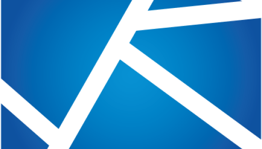 Symbol for Norsk Petroleumsforening, bestående av et blått kvadrat med svarte diagonale og horisontale linjer som danner et stilisert mønster.