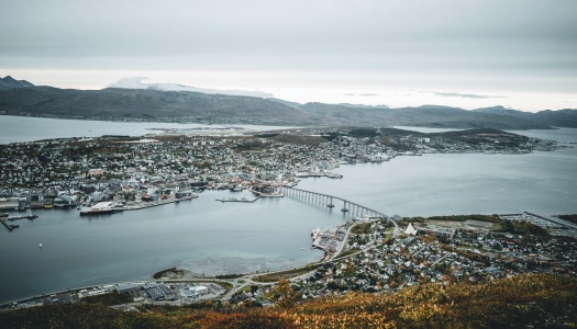 Bilde av Tromsø tatt fra Fjelleheisen
